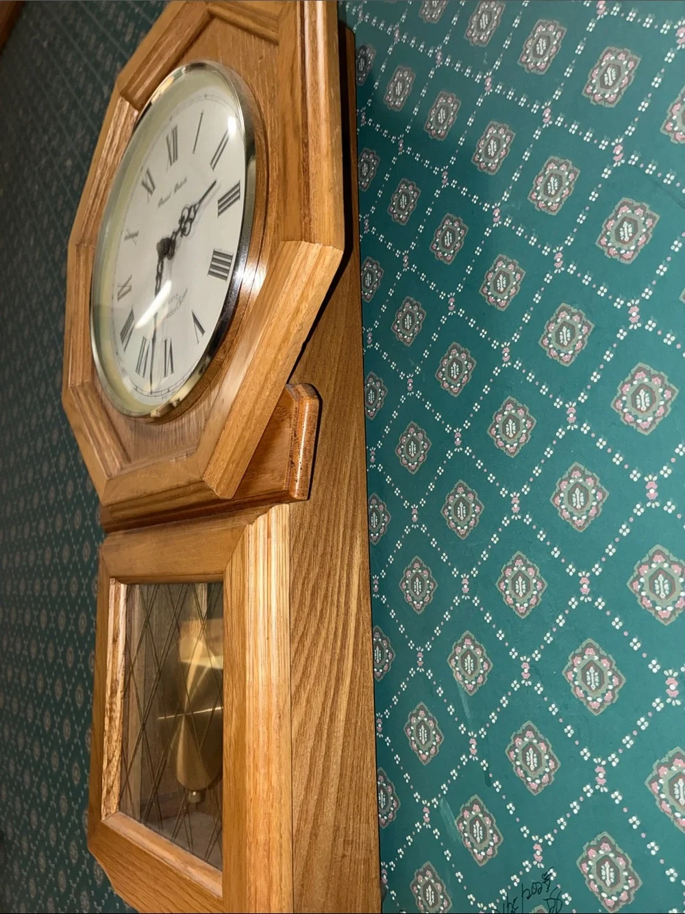 Oak Wall Clock with White Dial by Daniel Dakota